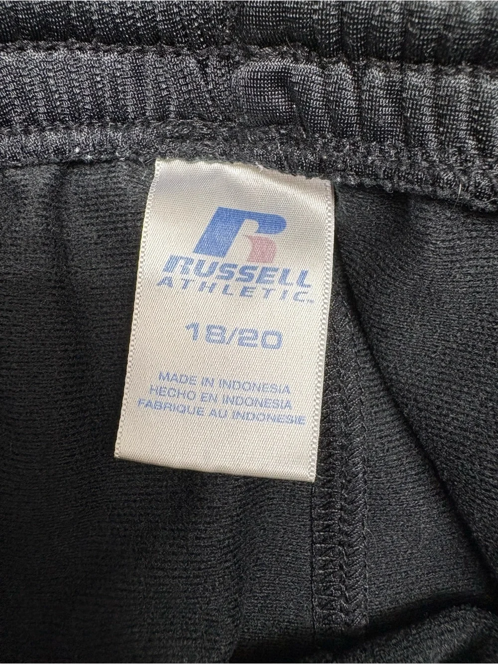 Russell Athletic Black Joggers with White Piping